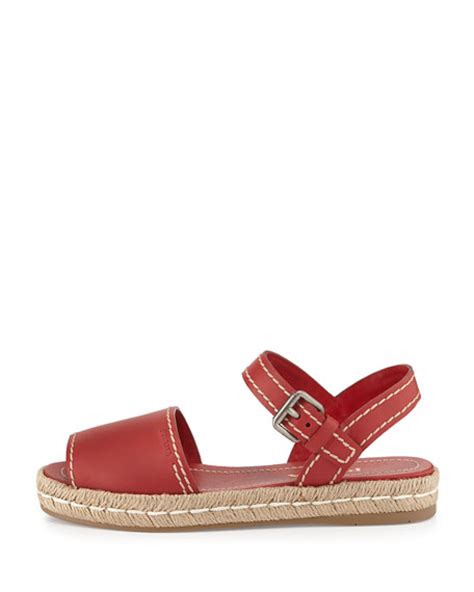 prada women's espadrilles|prada espadrille flat sandals scarlatto.